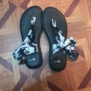 Sanuk yoga sling sandals tie dye